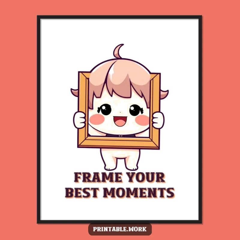 Funny Free Printable Wall Art: Beaming Picture Character Downloadable Decor