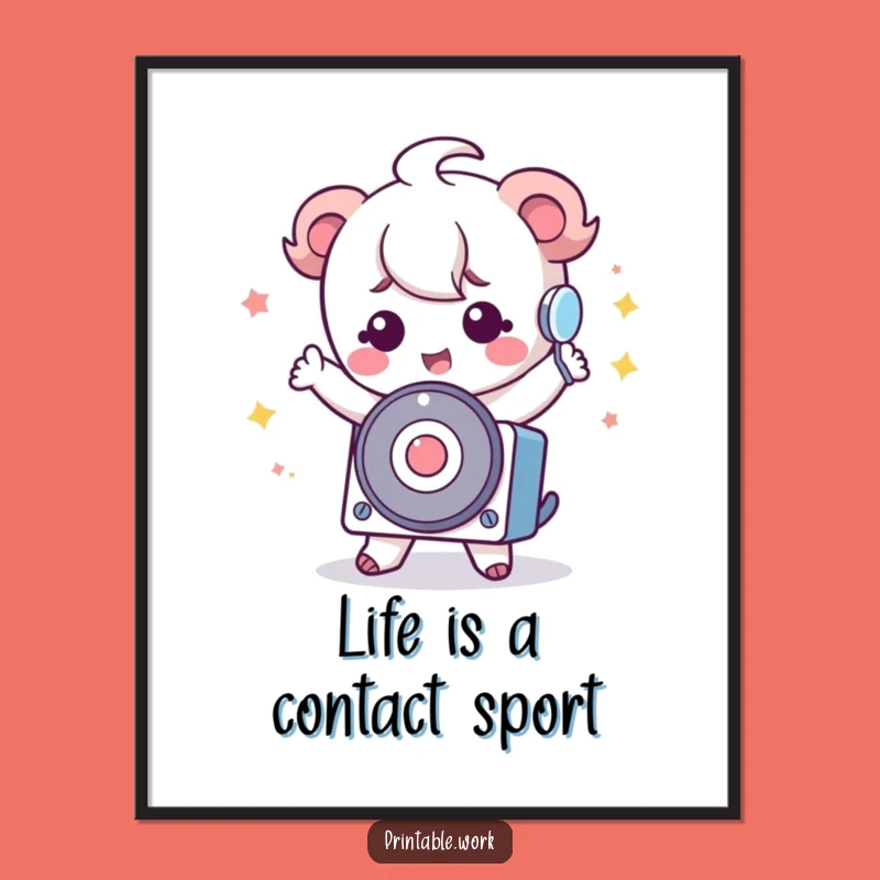 Free Printable Wall Art: Kawaii Rolodex Dancer for Whimsical Home Decor Download