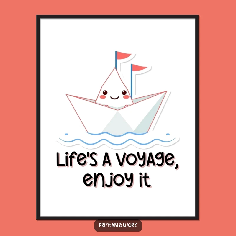 Funny Free Printable Wall Art: Paper Boat Adventure, Hilarious Downloadable Artwork!