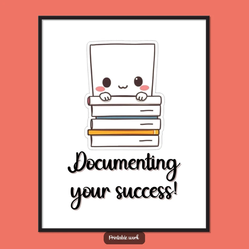 Funny Free Printable Wall Art: Paper Character Peeking - Downloadable & Print at Home