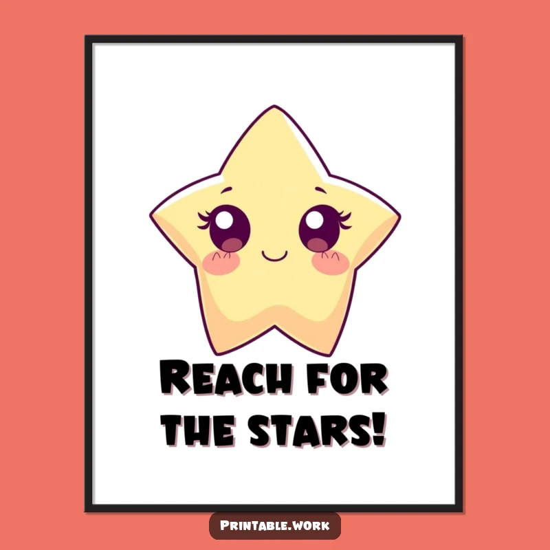 Funny Free Printable Wall Art: Sparkling Star's Bright and Cheerful Aura