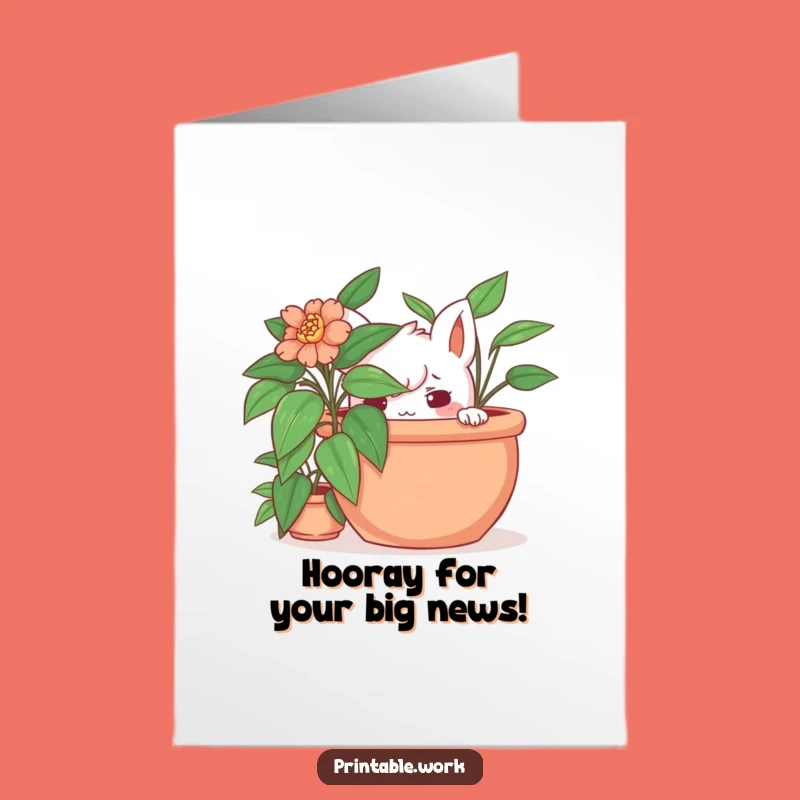 Free Printable Playful Congratulations Card: Hidden Surprise, Downloadable!