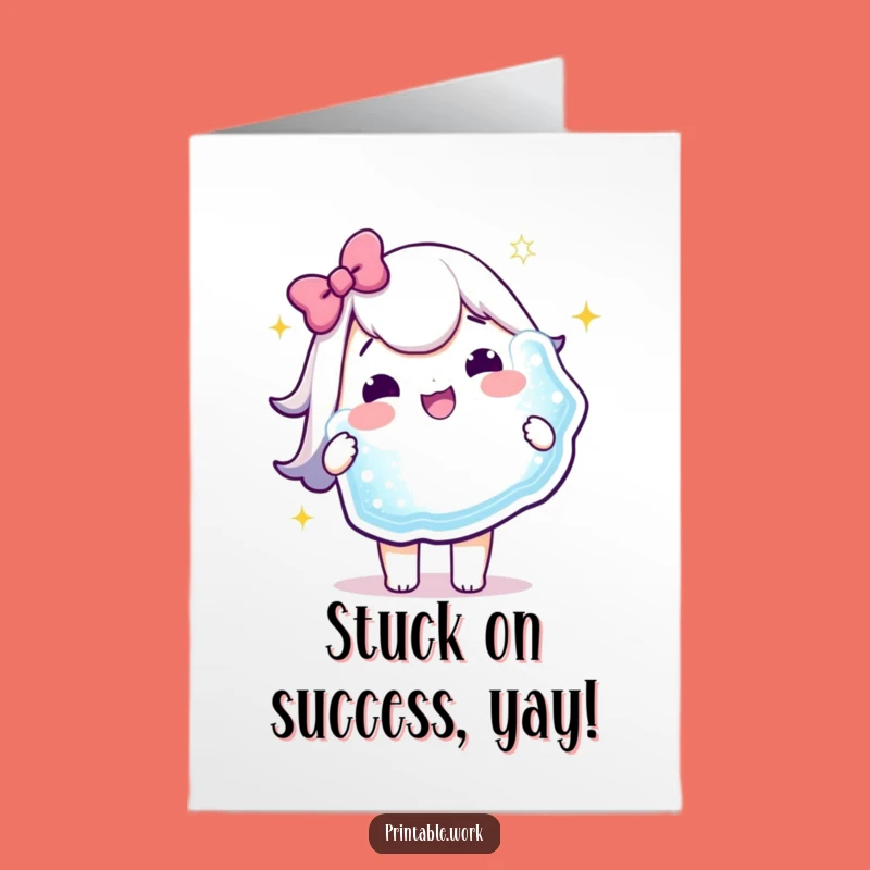 Free Printable Congrats Card - Kawaii Sticker Blast, Amazing Downloadable Gift