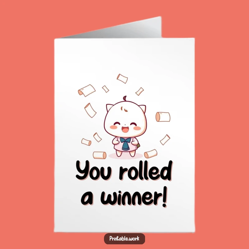 Free Printable Congrats Card: Juggling Success & Smiles - Funny Downloadable Gift