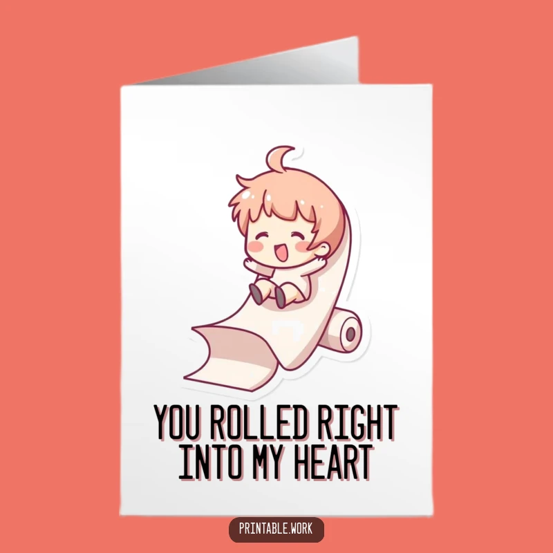 Free Printable Thank You Card: Funny Paper Slide Gratitude Downloadable Gift