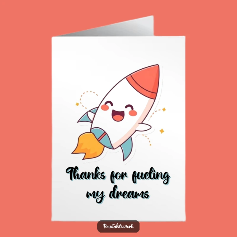 Free Printable Thank You Card: Rocket's Gratitude - Your Funny Downloadable Gift!
