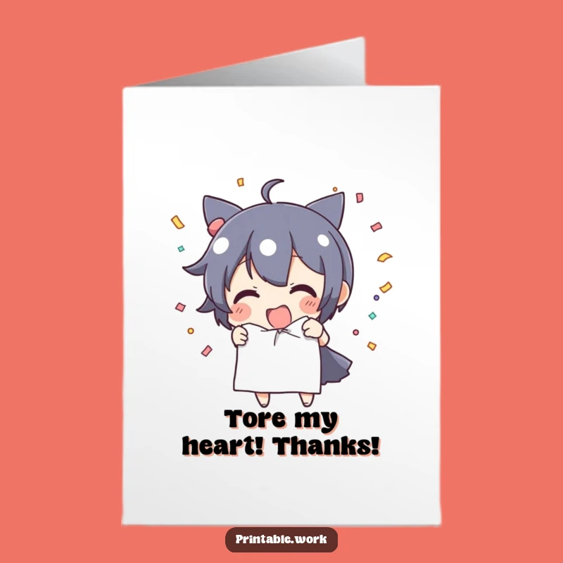 Free Printable Thank You Card: Confetti Gratitude Downloadable Gift