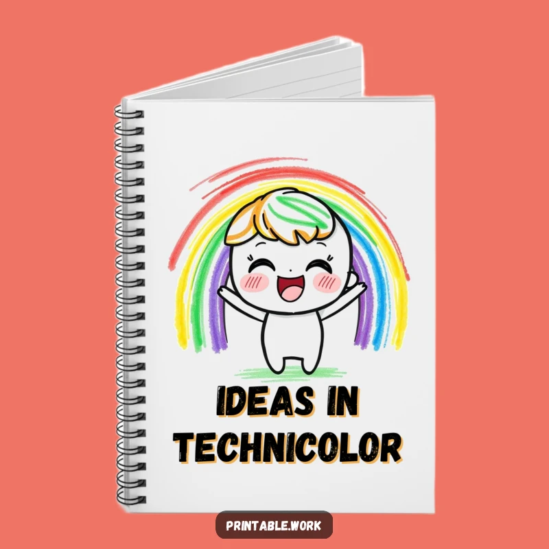 Funny Crayon Character Notebook: Rainbow Journal, Perfect Funny Gift for Creatives