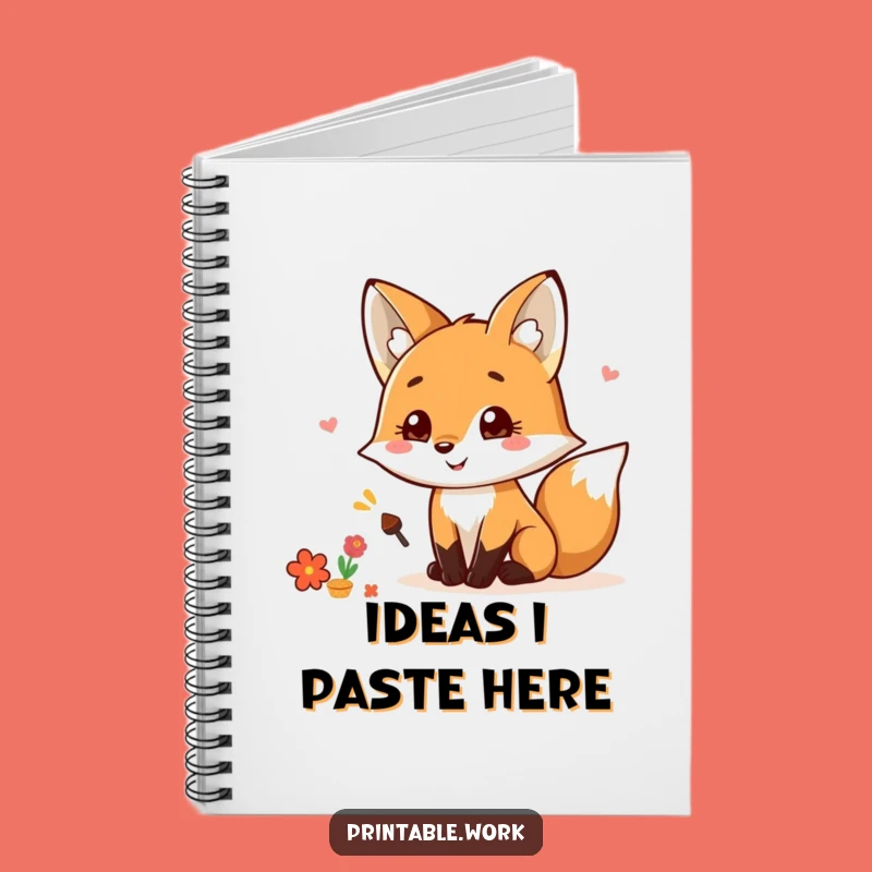 Funny Kawaii Fox Scrapbooking Notebook: Journal Your Ideas with This Funny Creative Gift