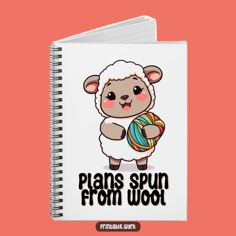 Funny Kawaii Sheep Yarn Notebook: Jot Down Ideas with This Funny Craft Journal