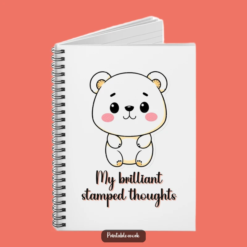 Funny Kawaii Bear Stamp Creator Notebook: Jot Down Your Artistic Ideas