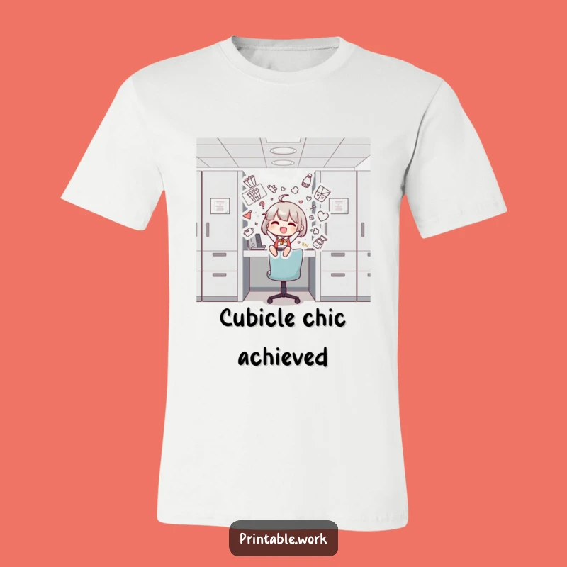Funny Cubicle Decorator T-Shirt - Express Your Office Artistry Hilariously