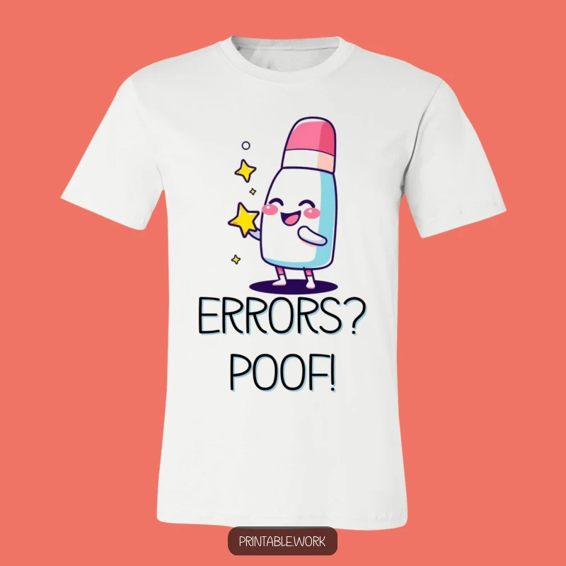 Funny Eraser Character Tee: Giggling Polisher Shirt, Great Funny Gift for Neat Freaks
