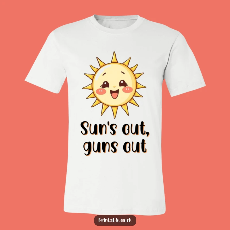 Funny Determined Sun-Drawing T-Shirt: Wear Your Focus and Shine On