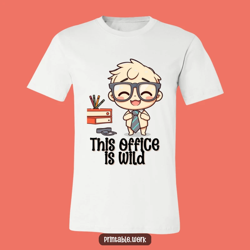 Funny Stapler Tie Mishap T-Shirt: A Hilarious Graphic Tee for Office Goofs