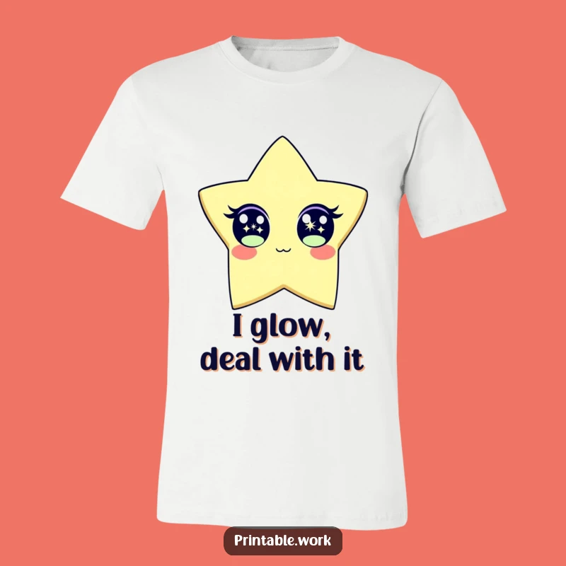 Funny Sparkle Star T-Shirt: Wear Your Shine with this Hilarious Character Tee