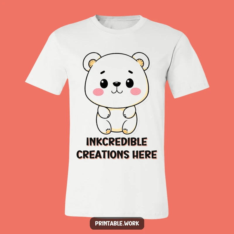 Funny Kawaii Bear Stamp Designer T-Shirt: Wear Your Artistic Flair