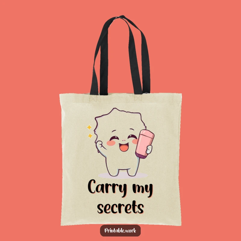 Funny Giggling Eraser Tote Bag: Carry Your Secrets and Smiles