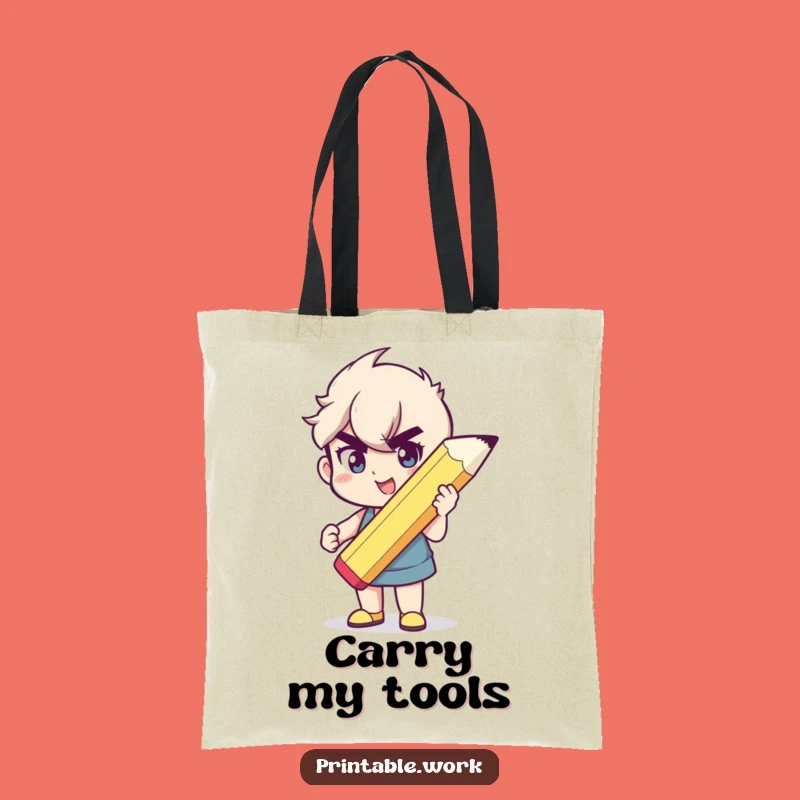 Funny Giant Pencil Tote Bag: Carry Your Creative Tools with Pride