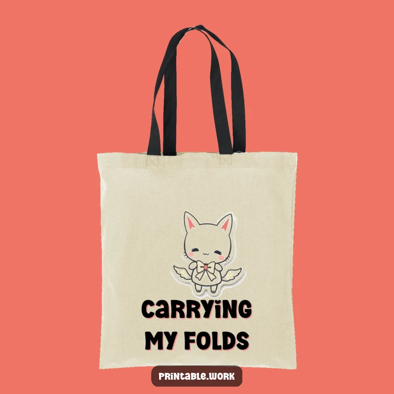 Funny Paper Character Curtsy Tote Bag: Carry Your Charm in Style