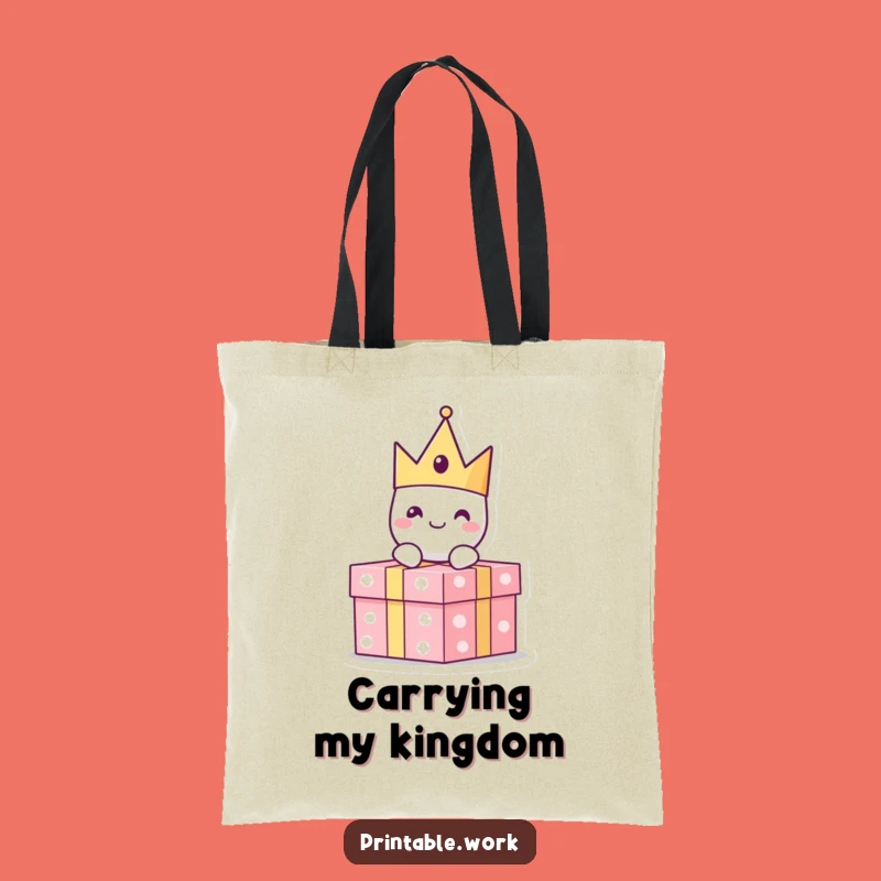 Funny Paper Crown Tote Bag: Carry Your Gifts with Regal Flair Gift