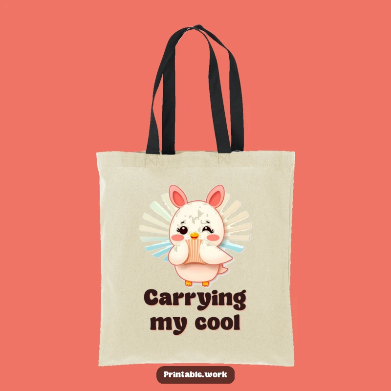 Funny Fan Tote Bag: Playful Flutter Carry-All, Fun Gift
