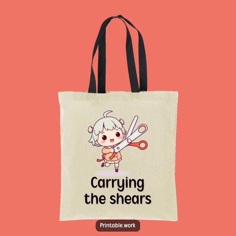 Funny Scissors Jig Tote Bag - Carry Your Fun with Style
